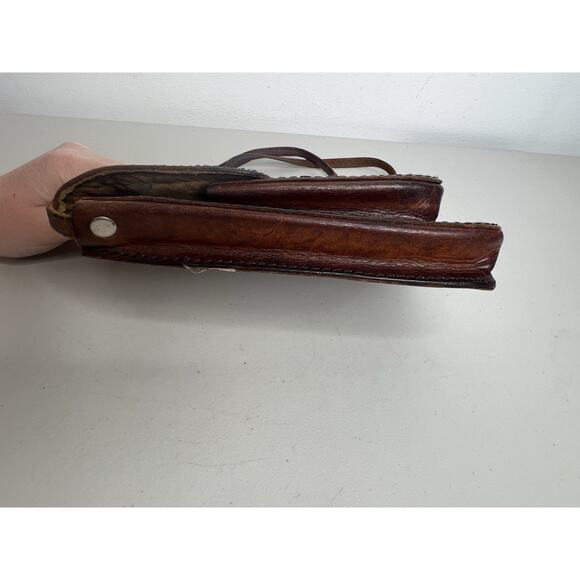 Vintage Leather Aliento Design Crossbody Bag Purse - Picture 8 of 13